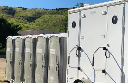 Portable restroom trailer