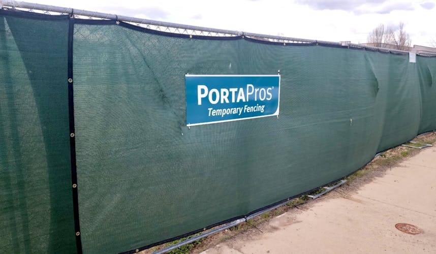 PortaPros Sign on Fencing