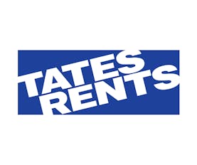 Tates Rents logo.