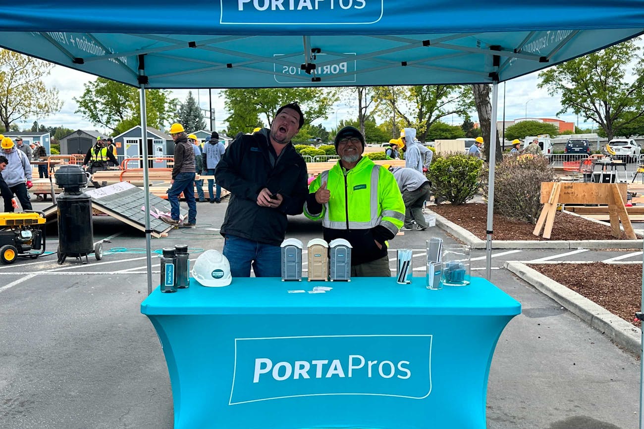 PortaPros team at construction combine.