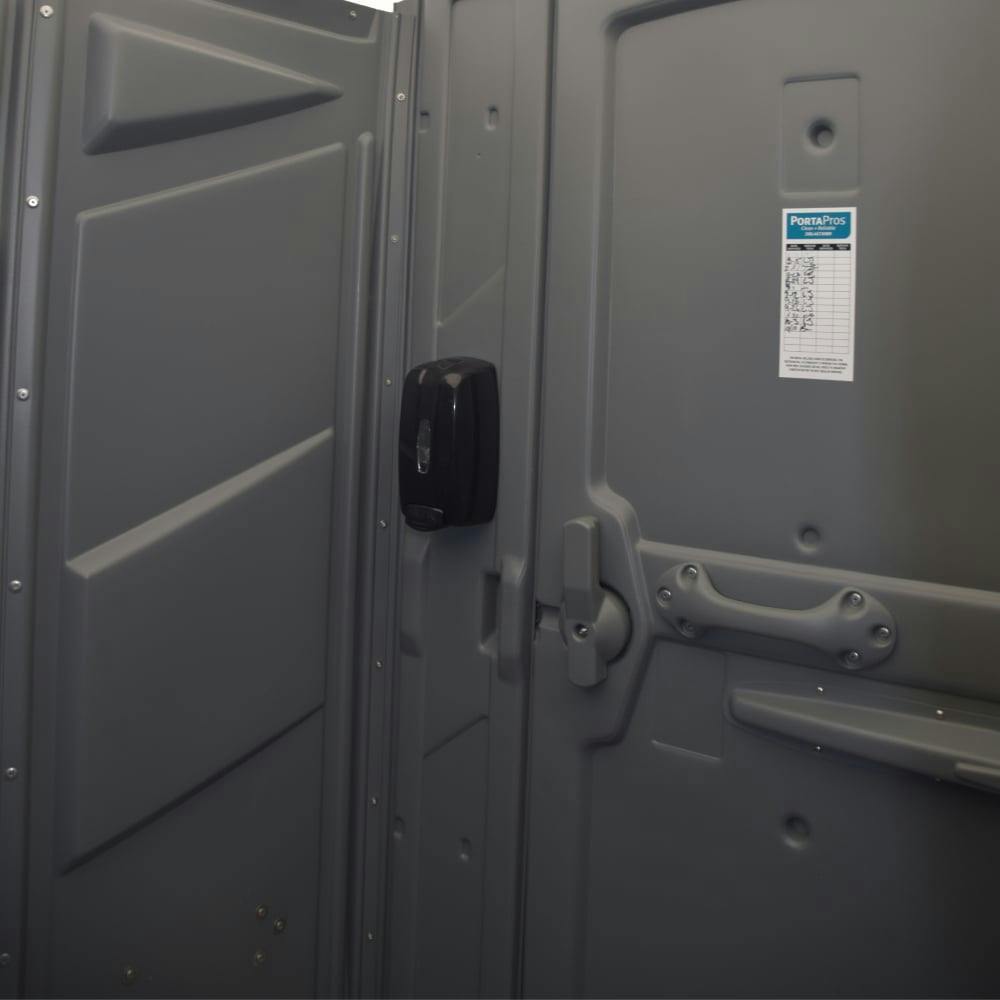 ADA Portable Toilet door from inside