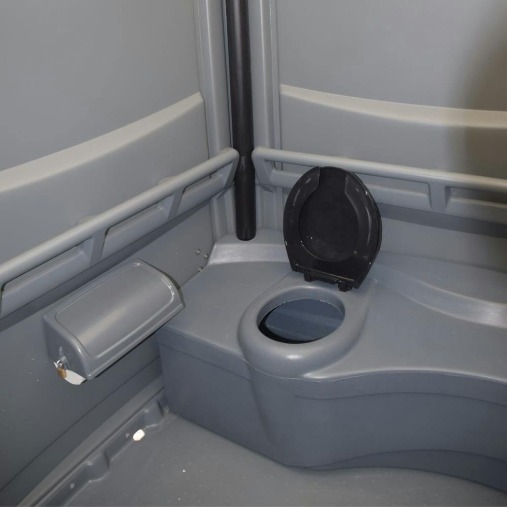 ADA Portable Toilet inside view with open lid