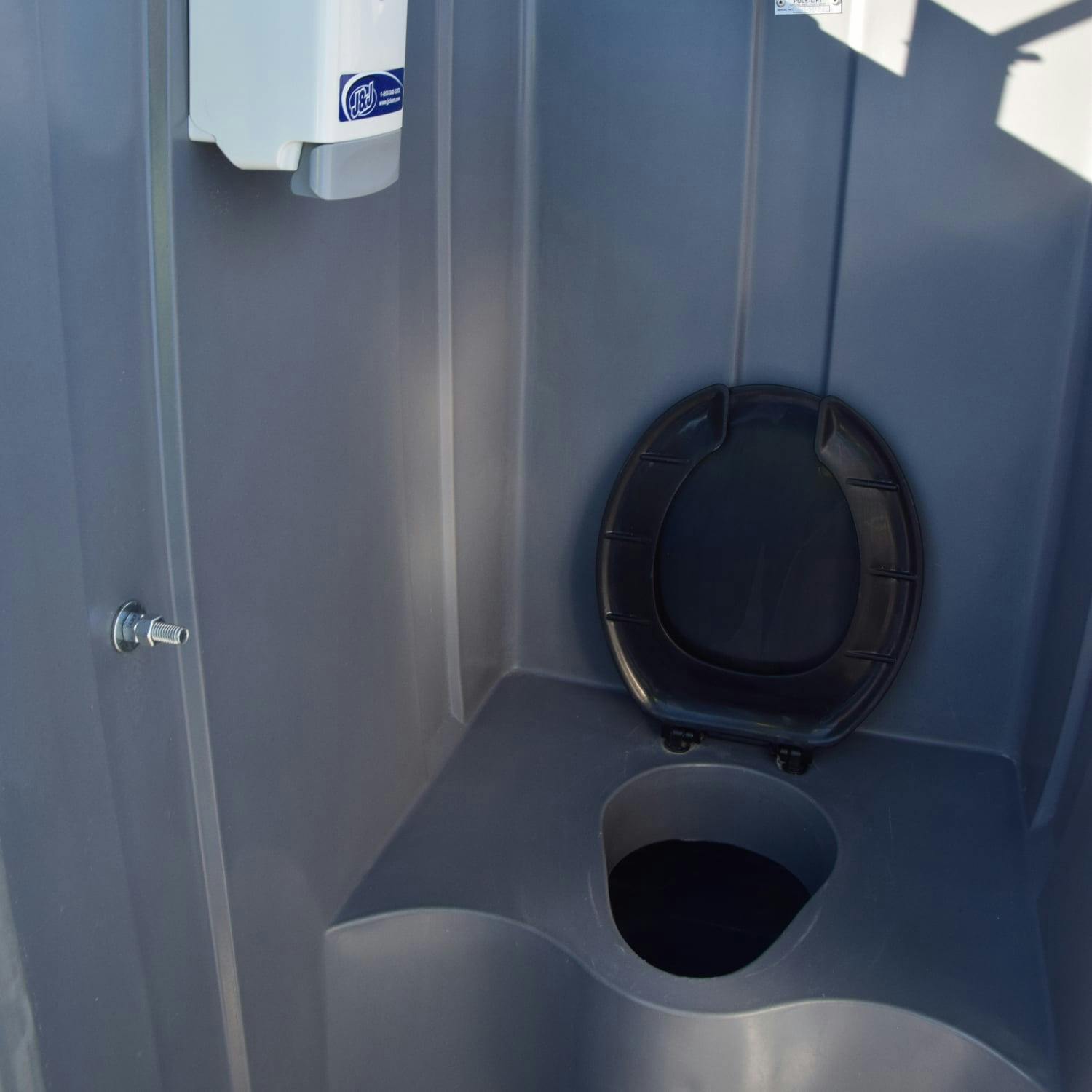 PortaLift seat with open lid