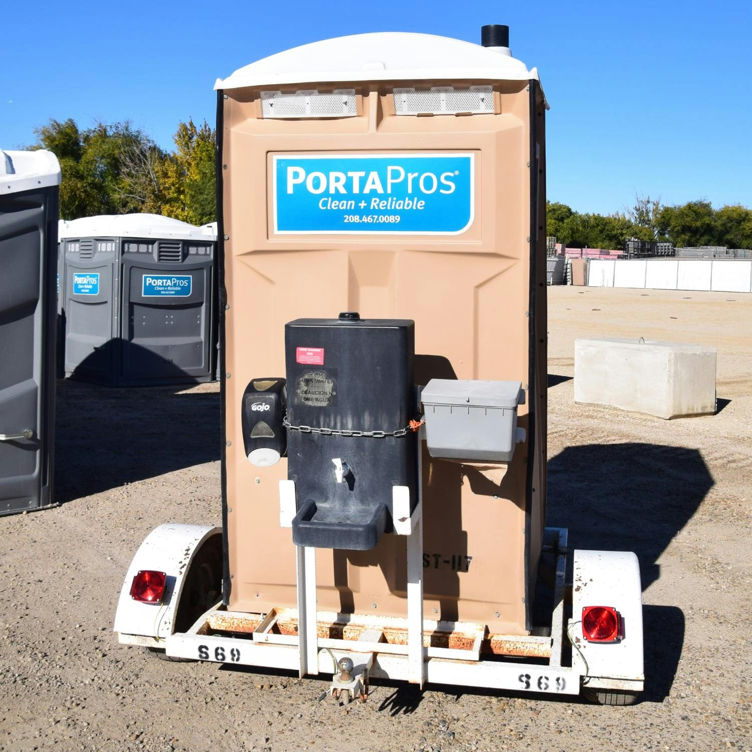 Single Restroom Trailer back view